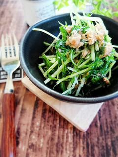楽うま♪水菜のツナポン和え-レシピのメイン写真