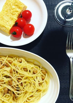 【簡単３分】納豆パスタ☆材料入れるだけ-レシピのメイン写真