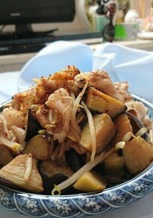 秋ナスともやしと豚肉のポン酢ソテー-レシピのメイン写真
