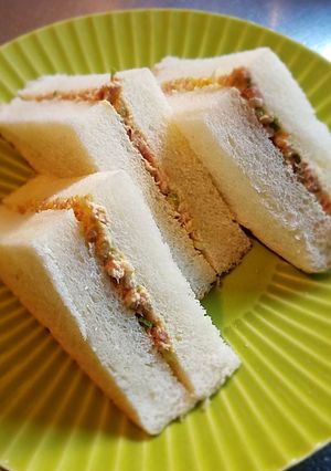 時短簡単！美味しいツナマヨサンドねぎ風味-レシピのメイン写真