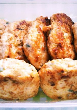 鳥挽肉と豆腐　①ヘルシーバーグ-レシピのメイン写真