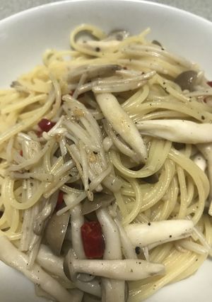 きのこと生唐辛子の辛味パスタ-レシピのメイン写真
