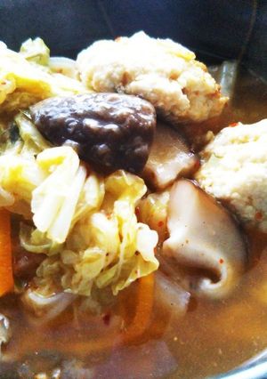 鳥挽肉と豆腐　③キムチスープ-レシピのメイン写真