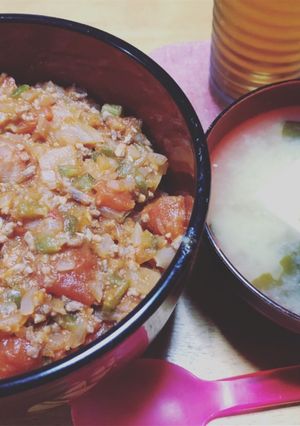 トマト煮丼-レシピのメイン写真