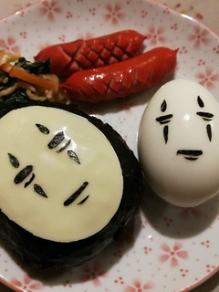 お弁当に!!ゆで卵deカオナシ-レシピのメイン写真