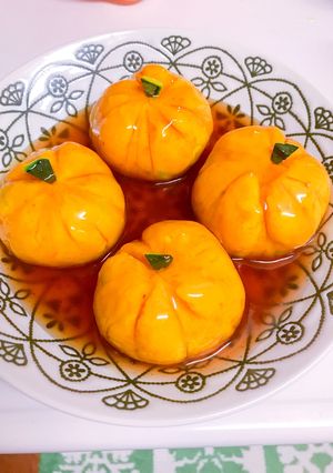 ハロウィン♡きんちゃくカボチャのあんかけ-レシピのメイン写真