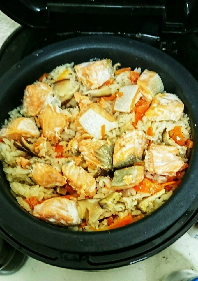 鮭とキノコの炊き込みご飯-レシピのメイン写真