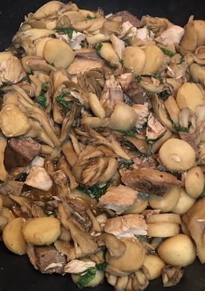 鰤とさといもと舞茸の煮物・大葉風味-レシピのメイン写真