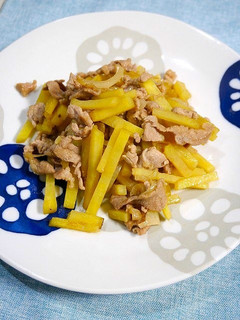 簡単!豚肉とサツマイモの肉じゃが風-レシピのメイン写真