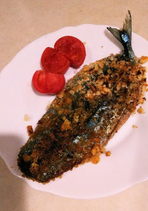 湿気たせんべい活用 魚のサクサク焼き-レシピのメイン写真