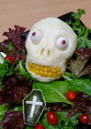 ハッピーハロウィン♪がいこつサラダ-レシピのメイン写真
