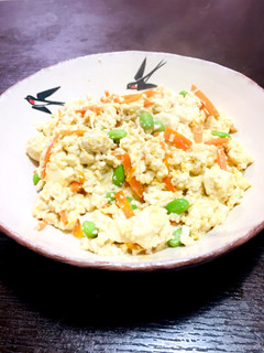 簡単鳥ミンチ入りいり豆腐-レシピのメイン写真