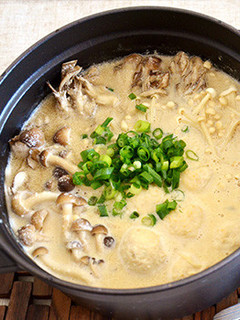 きのこと鶏団子のミルキー豆乳鍋スープ-レシピのメイン写真