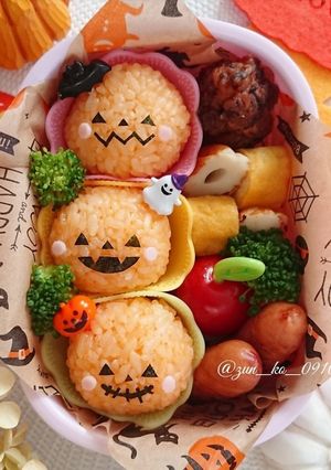 簡単キャラ弁☆ジャックのハロウィン弁当-レシピのメイン写真