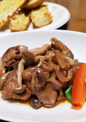 ☆鶏肉の赤ワイン煮込み☆-レシピのメイン写真