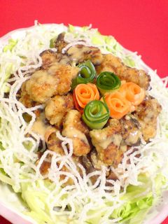 サクサク金ごまチキンの花畑サラダ-レシピのメイン写真