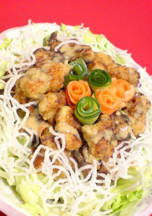 サクサク金ごまチキンの花畑サラダ-レシピのメイン写真