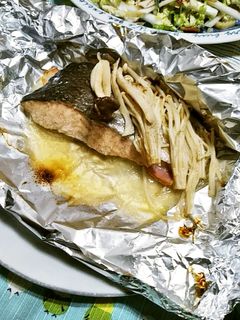 秋鮭ときのこのホイル焼き-レシピのメイン写真