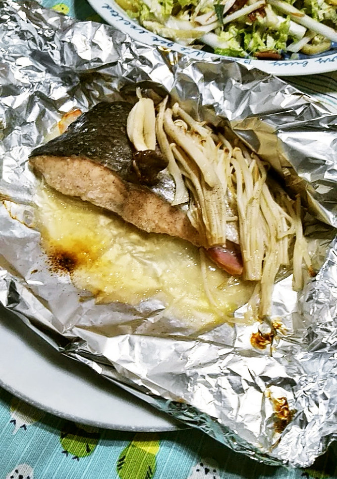 秋鮭ときのこのホイル焼き-レシピのメイン写真