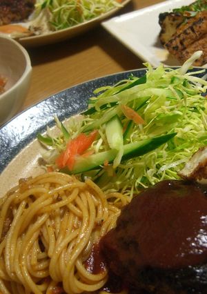 ハンバーグの横に添える美味しいパスタ！-レシピのメイン写真