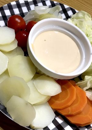 居酒屋のオーロラソース 温野菜に添えて-レシピのメイン写真