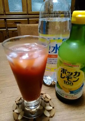 苦手克服！トマトジュースのレモン炭酸割り-レシピのメイン写真
