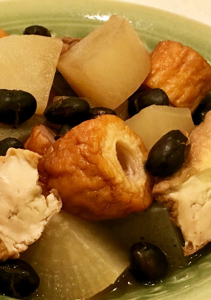 煎り黒豆と大根のおでん風直煮-レシピのメイン写真