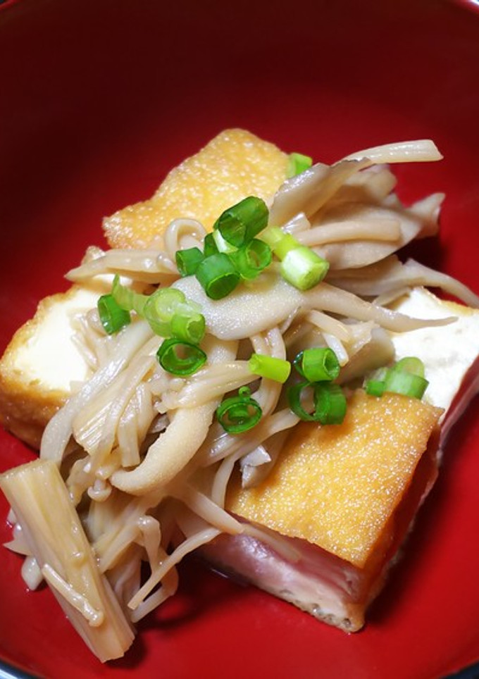 厚揚げとキノコの煮物-レシピのメイン写真