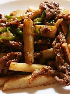 牛肉と長芋のオイスター炒め-レシピのメイン写真