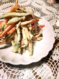 時短簡単美味いごぼうサラダ!お弁当にも!-レシピのメイン写真
