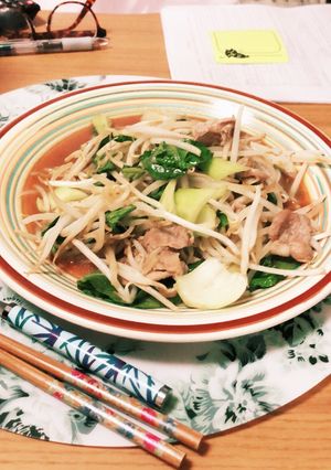 チンゲン菜と豚肉炒め-レシピのメイン写真