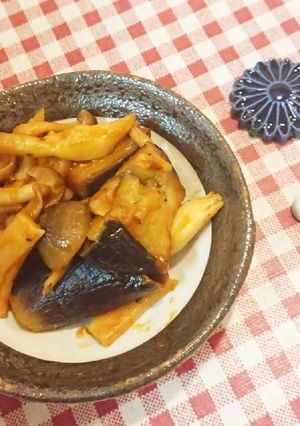きのことナスの簡単ケチャップ炒め☆-レシピのメイン写真
