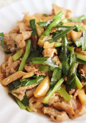 時短簡単！ご飯がすすむ！豚ニラポン酢炒め-レシピのメイン写真