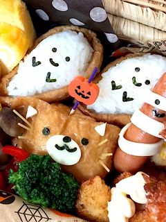 いなり寿司☆簡単♩ハロウィン☆キャラ弁-レシピのメイン写真