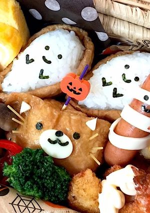 いなり寿司☆簡単♩ハロウィン☆キャラ弁-レシピのメイン写真