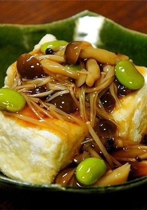 秋味☆トロトロきのこ餡かけの揚げ出し豆腐-レシピのメイン写真