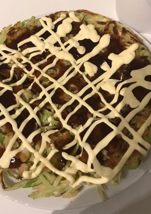 超手抜きお好み焼きwith残りごはん-レシピのメイン写真