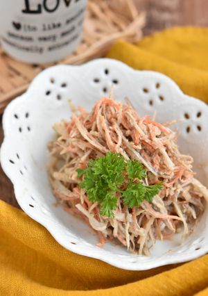 ごぼうときのこのごま味噌サラダ-レシピのメイン写真