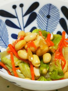 レタス・大豆・にんじんのドレッシング和え-レシピのメイン写真