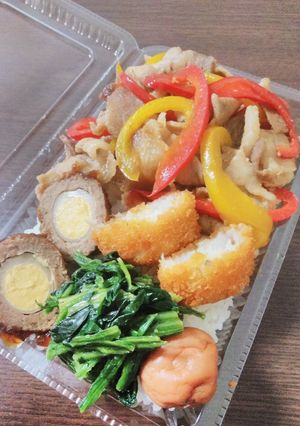 豚バラ炒め弁当-レシピのメイン写真