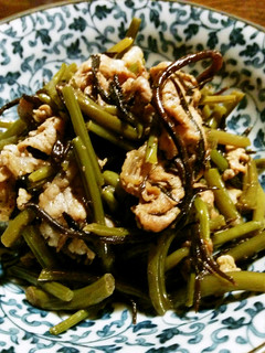 芋づると豚こまとひじきの炒り煮-レシピのメイン写真