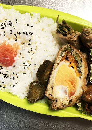 旦那弁当197♥すし揚げの卵煮弁当！-レシピのメイン写真