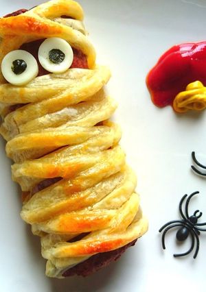 ハロウィン☆ミートローフでミイラパイ-レシピのメイン写真