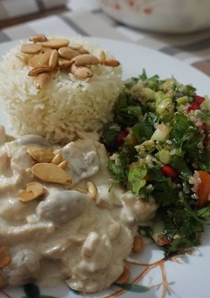 アラブご飯とホワイトソースチキン-レシピのメイン写真