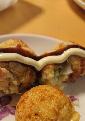 お好み焼きの粉でタコ焼-レシピのメイン写真