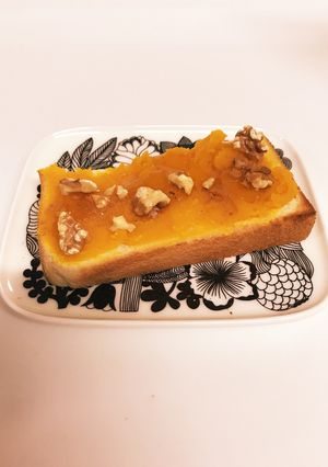 ❁かぼちゃとシナモンと胡桃のトースト❁-レシピのメイン写真