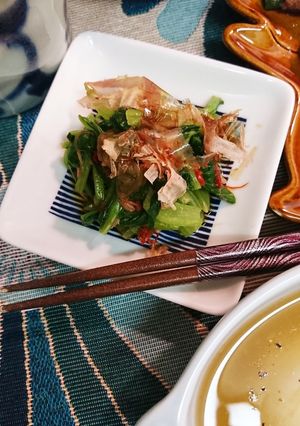 ピリ辛かぶの葉おひたし-レシピのメイン写真