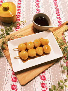 お月見にレンジで10分豆腐みたらし団子-レシピのメイン写真
