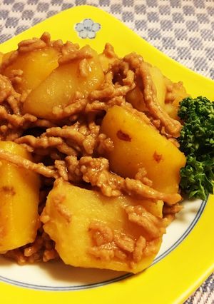 *お弁当に◯!じゃがいもの甘辛そぼろ煮*-レシピのメイン写真