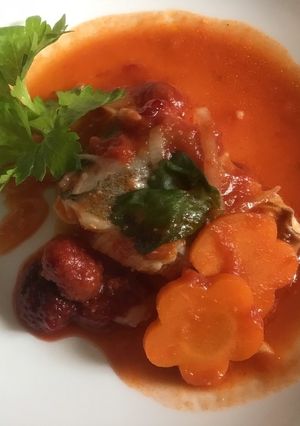 皮付き生たらでトマトソースパッツア-レシピのメイン写真